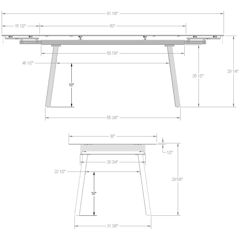 Lewis Extendable Table Base