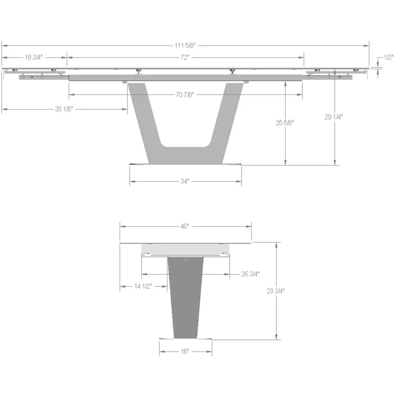 Amelia Extendable Table Base