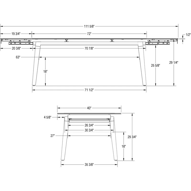 Amos Extendable Table Base