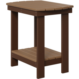 Oval End Table - Weatherwood & Tudor Brown