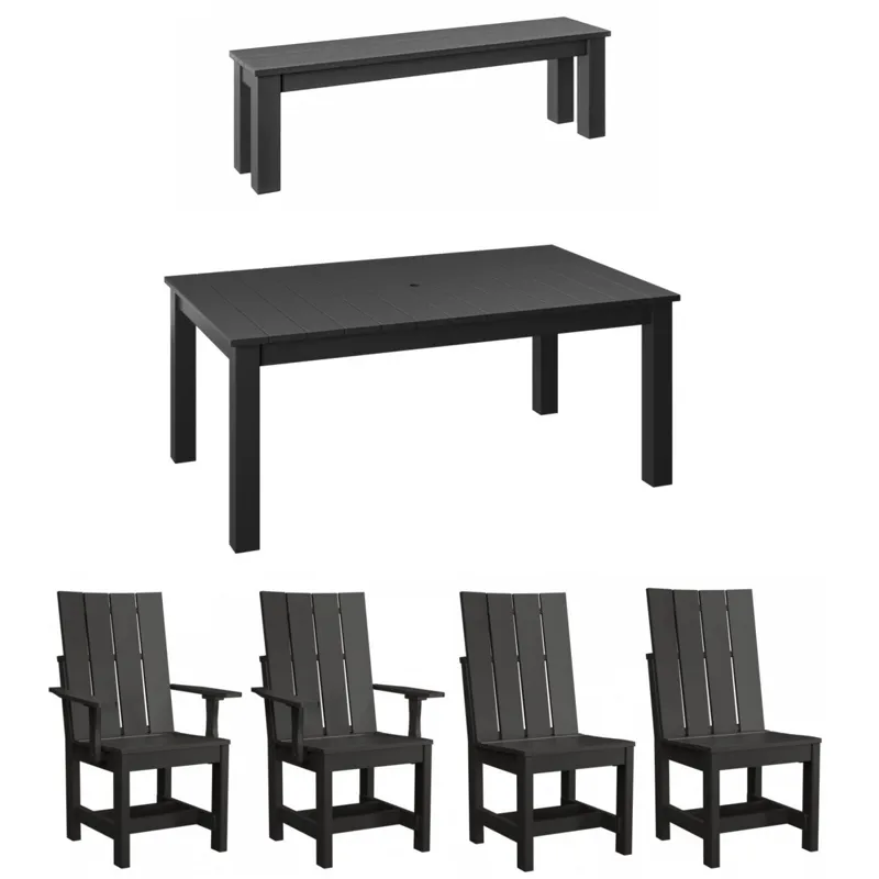 Modern 6 PC Outdoor Dining Set