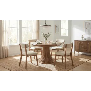 Maple Pedestal Table - Fluted Pedestal