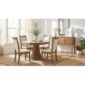 Maple Pedestal Table - Fluted Pedestal