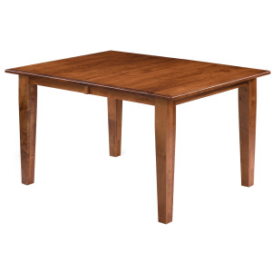 Maple Rectangular Taper Leg Table 42" X 72" w/18" Leaf