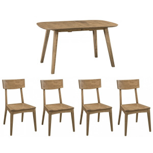 Modern Maple 5 PC Dining Set