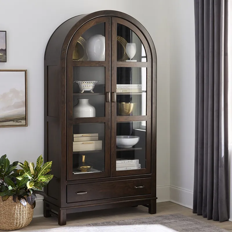Cherry Dining Cherry Arched Display Cabinet