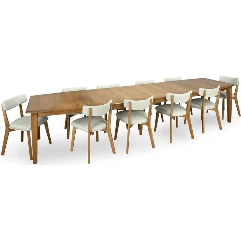 42" x 72" Boat Shape Top with 4 - 18" Leaves - Shaker Taper Leg Table