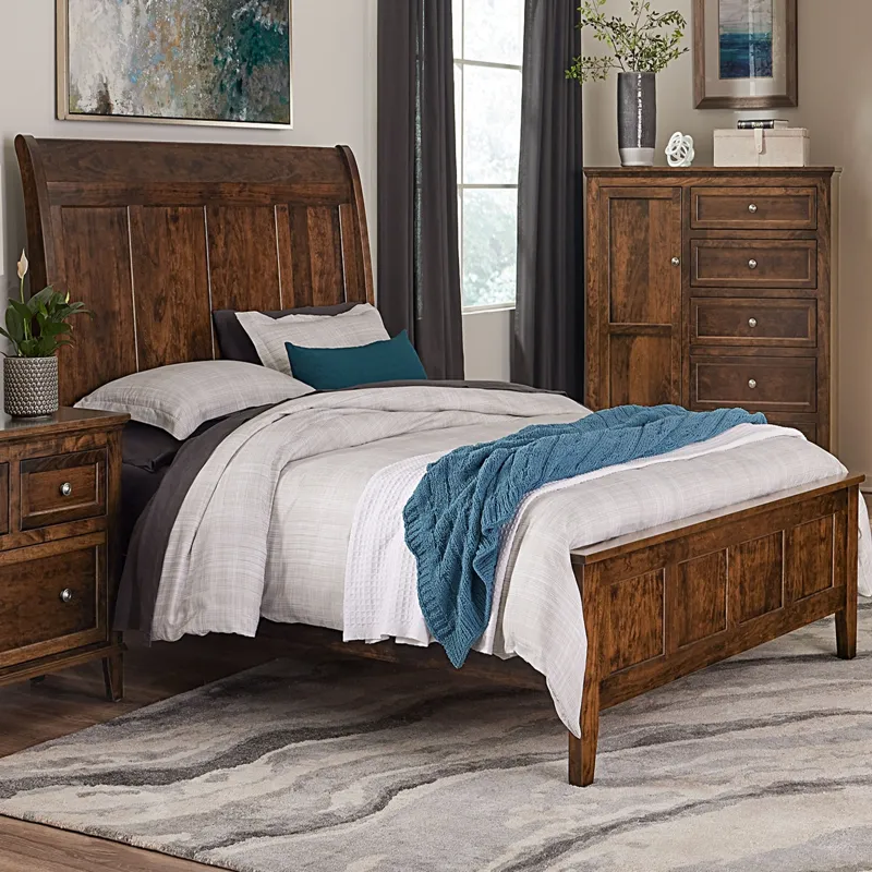 Belmont Sleigh Bed - Queen