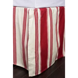 Camden Red Bed Skirt - Queen