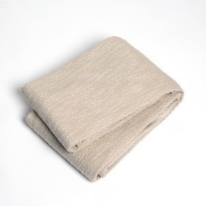 Orlana Queen Lurex Coverlet - Oyster