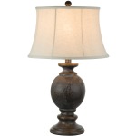 29" Table Lamp - Hydrocal / Taupe Frost