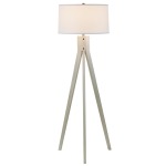 58" Floor Lamp - Weathered White