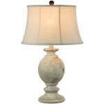 29" Table Lamp - Hydrocal / Beige Frost