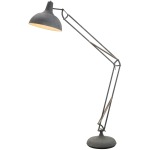 78" Adjustable Floor Lamp - Metal Brushed Gray