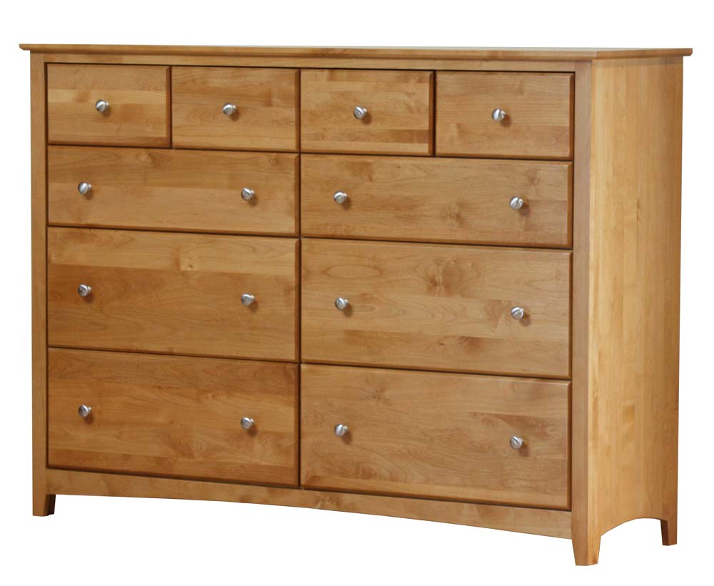 Alder Shaker 10 Drawer Dresser ARC6111XS By Archbold Furniture Co At 