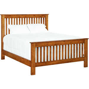 Shaker Slat Bed -Tall Footboard