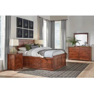 Archbold-Furniture-Shaker-Twin-Chest-Bed-Tall-6-Drawer-3-Drawer-Pedestal-and-Raised-Panel-HB-FB-Bedr