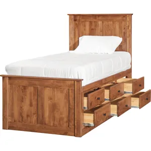 Archbold-Furniture-Shaker-Twin-Chest-Bed-Tall-6-Drawer-3-Drawer-Pedestal-and-Raised-Panel-HB-FB-6-Dr