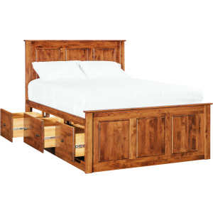 Shaker Queen/King 3 Drawer Pedestal