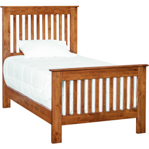 Shaker Slat Bed -Tall Footboard