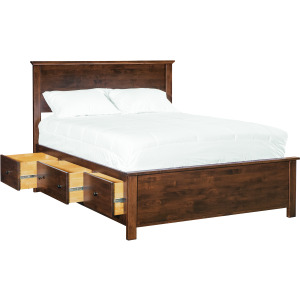 Portland Plank Bed - Storage Pedestals