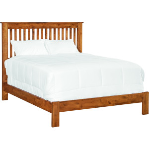 Shaker Slat Headboard & Low Profile Footboard - Full