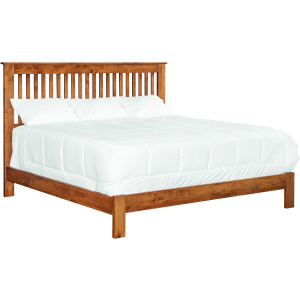 Shaker Slat Headboard & Low Profile Footboard - King