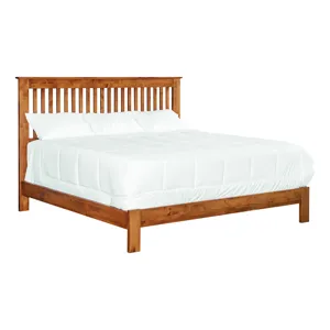 Shaker Slat Headboard & Low Profile Footboard - King