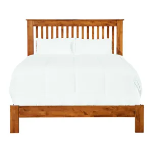 Shaker Slat Headboard & Low Profile Footboard - Queen