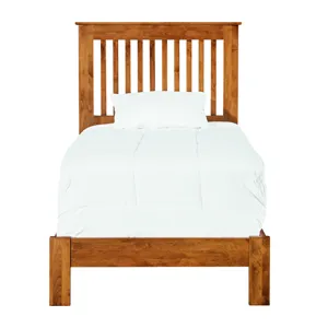 Shaker Slat Headboard & Low Profile Footboard - Twin