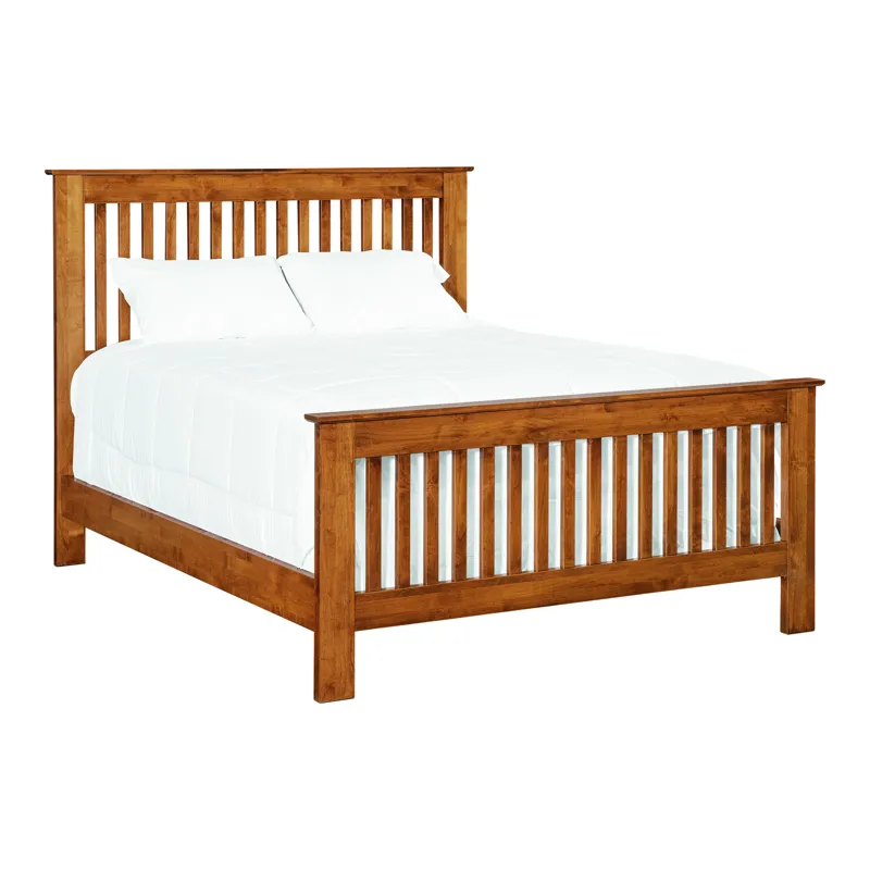 Shaker Slat Bed -Tall Footboard