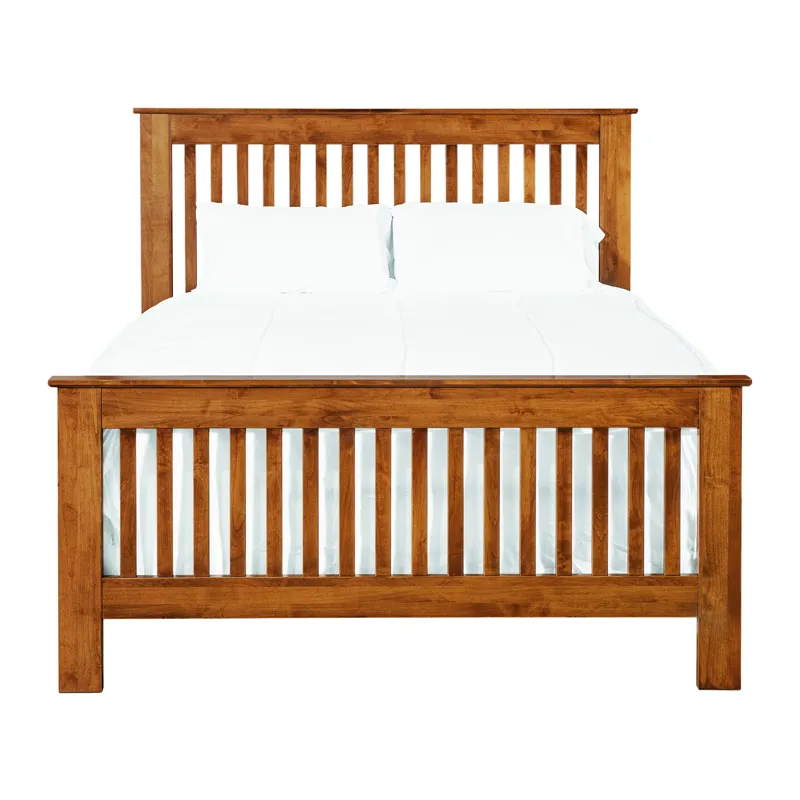 Shaker Slat Bed -Tall Footboard