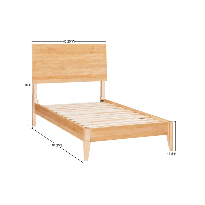 2 West Modern Platform Upholstered Bed