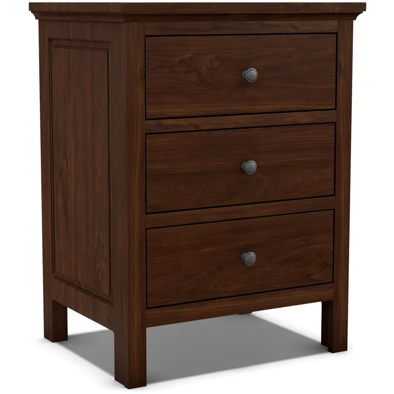 Heritage 3 Drawer Wide Nightstand
