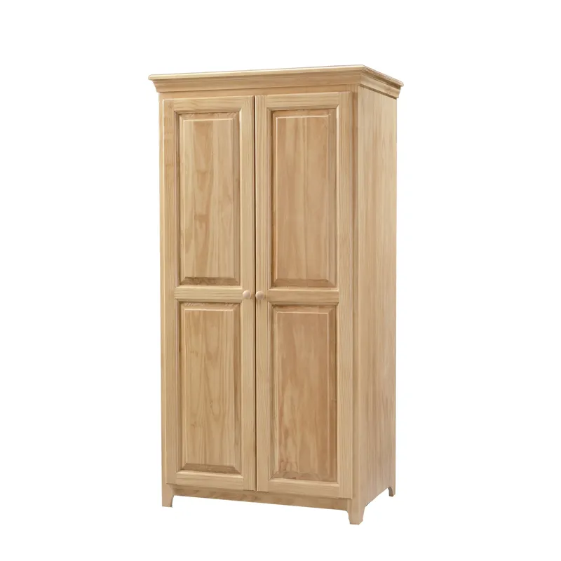 Pine Cabinets 72\" Pine 2 Door Wardrobe