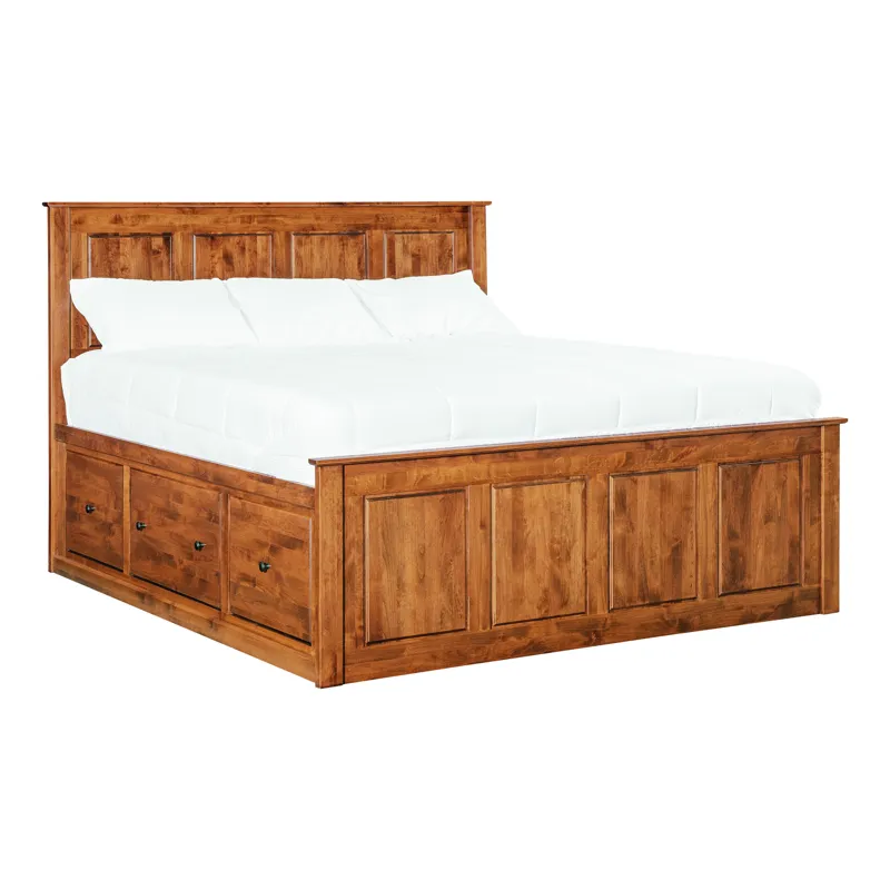 Shaker Chest Bed Headboard Raised Panel - King