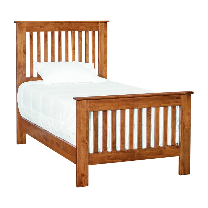 Shaker Slat Bed -Tall Footboard