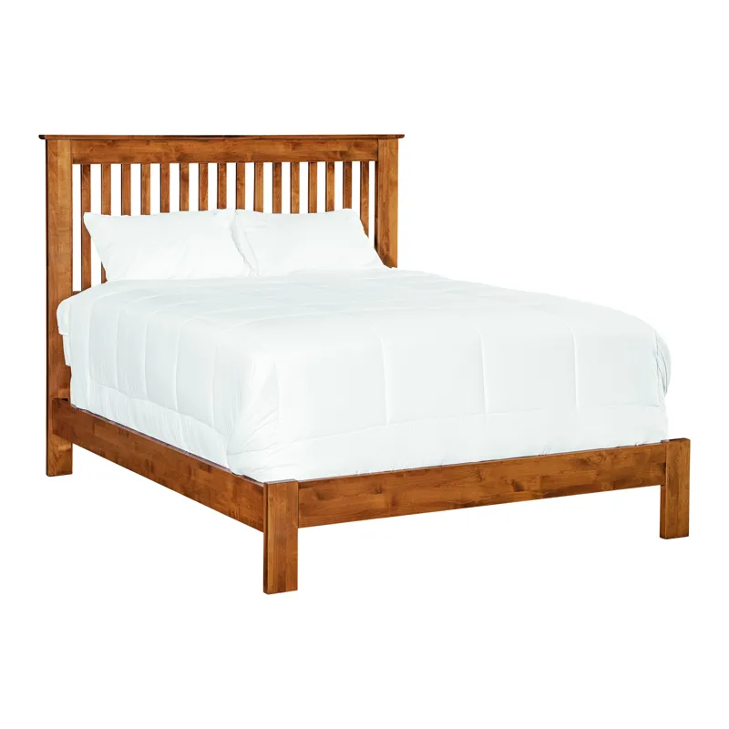 Shaker Slat Headboard & Low Profile Footboard - Full