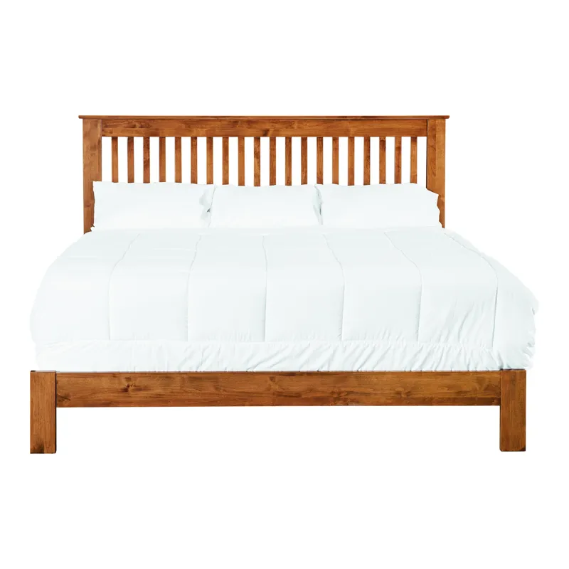 Shaker Slat Headboard & Low Profile Footboard - King