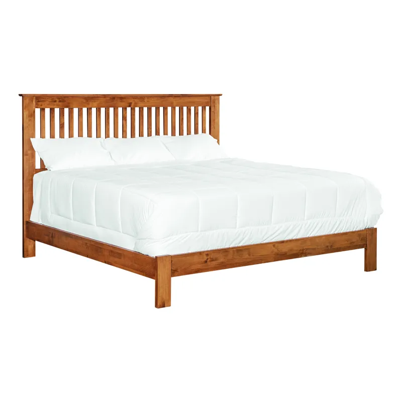 Shaker Slat Headboard & Low Profile Footboard - King