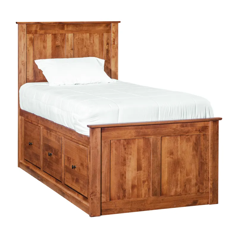 Shaker Chest Bed Footboard Raised Panel - Twin