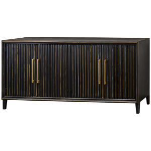 FINLEY BLACK FOUR DOOR CONSOLE