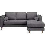 Bi Sectional Sofa 84in & Ottoman Tr