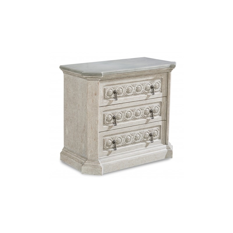 ARCH SALVAGE GABRIEL BEDSIDE CHEST - MIST