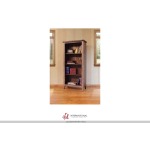 Bookcase, 12 different positions available for shelves (includes 2 removable shelves, 1 middle fixed
