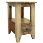 Antique Chair Side Table w/ 1 Drawer