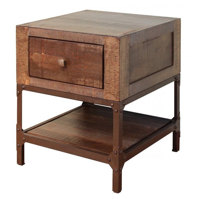 Urban Gold End Table w/ 1 Drawer by Artisan Home IFD560END Missouri