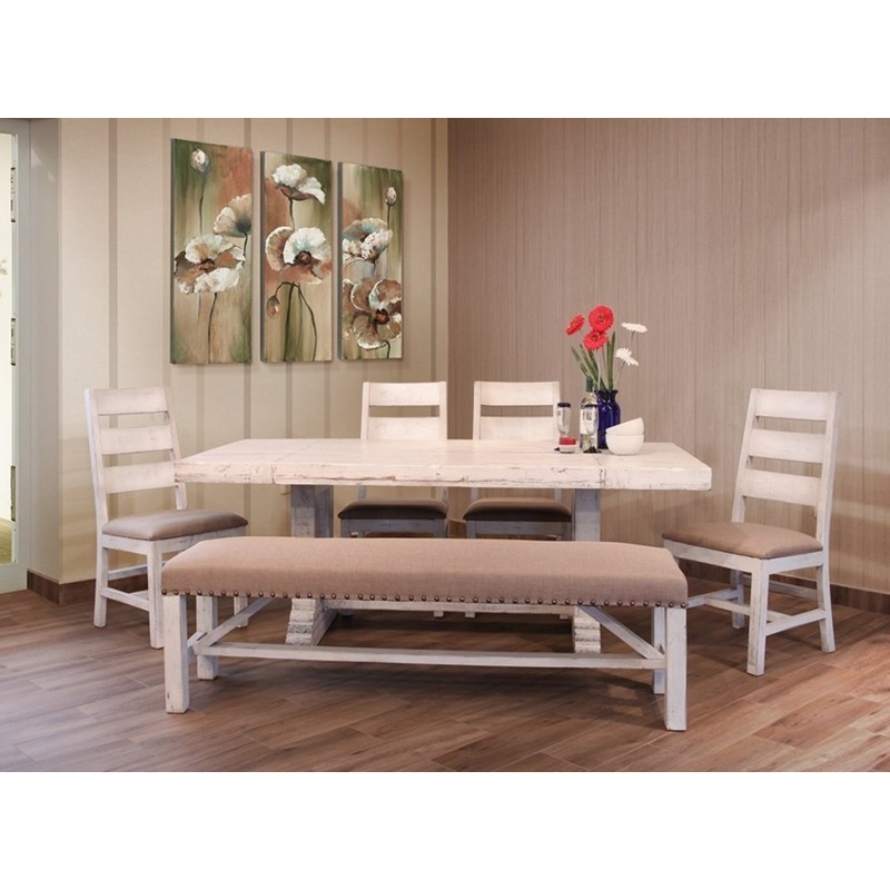 Terra 6 PC Dining Set by Artisan Home IFD1022TABLE79+1022BENCH