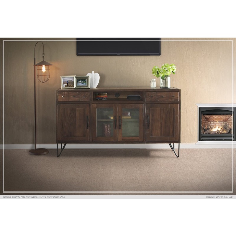 70 Tv Stand W 2 Drawer 2 Door 2 Glass Door By International