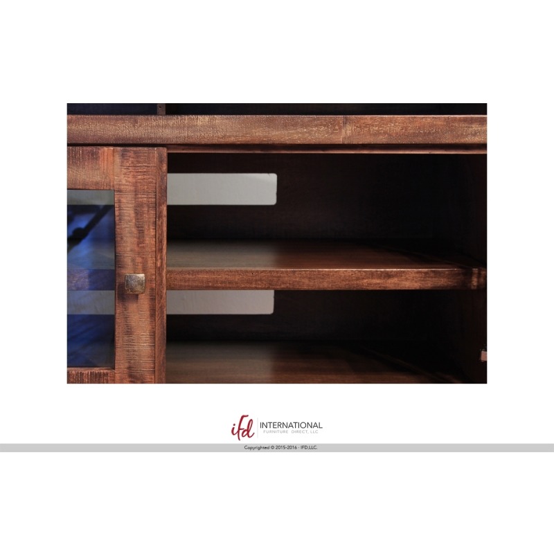 52in Tv Stand W 2 Glass Doors 2 Drawers Ifd560stand 52
